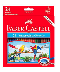 مداد آبرنگی 24 رنگ فابر کاستل مدل Classic Faber-Castell Classic 24 Color Watercolor Pencil