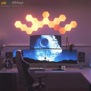 پنل روشنایی شش ضلعی هوشمند 16 تکه / 19 تکه / 22 تکه نانولیف طرح چوب Nanoleaf Elements Hexagons Wood Look Starter Kit (16 / 19 / 22 Panels)