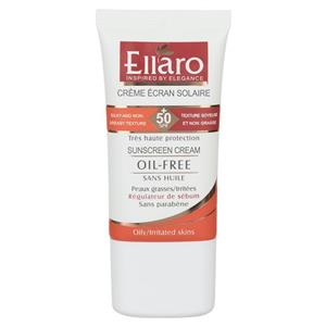 کرم ضد افتاب الارو مدل Oil Free حجم 40 میلی لیتر Ellaro Sunscreen Cream 40ml 