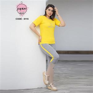 ست تیشرت و شلوارک زنانه والنتینو کد 81151
