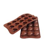 قالب سیلیکونی شکلات قلب ساده 15 عددی سورنا