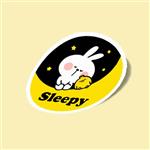 استیکر Spoiled Rabbit-4 Sleepy