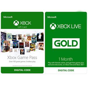 گیفت کارت یک ماهه لایو گلد و گیم پس مخصوص ایکس باکس