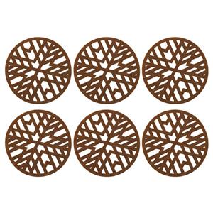 زیرلیوانی وندا وود مدل FP17 بسته 6 عددی