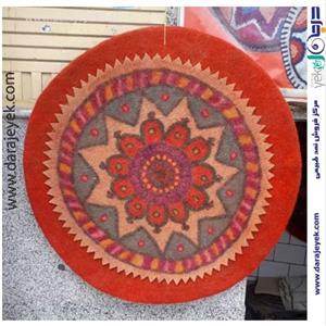 فرش نمدی دایره دستباف