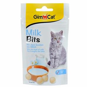 قرص تشویقی گربه طعم شیر حاوی تورین جیم کت (Gimcat Milk Bits For Cat) وزن 40 گرم