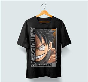 تی شرت با طرح وان پیس لوفی One Piece Monkey D. Luffy Shablon Poster 