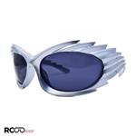 عینک آفتابی شانه ای Baleciaga با فریم سیلور، فانتزی و لنز تیره مدل SH1006