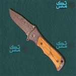 چاقوی برونینگ تیغه طرح داماس (دمشقی) damascus knife