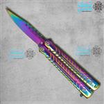 چاقوی پروانه ای هفت رنگ 002 butterfly knife