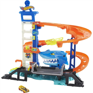 ماشین اسباب بازی Hot Wheels City Shark Attack Playset Parking Garage متل آمریکا