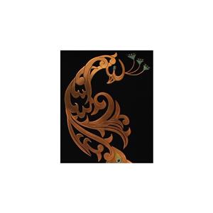 تابلو دست ساز دو قاب آرمانوکس طرح طاووس 