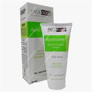 کرم کنترل کننده چربی پوست های آکنه ای آکنه زوم فیس دوکس Facedoux Acnesome Sebum Control Cream For Oily Skins 30ml