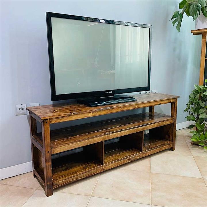 میز تلویزیون چوبی روستیک دکور مدل HJ900