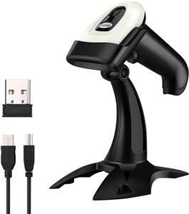 اسکنر بارکد بی‌سیم Eyoyo 2D QR، بارکدخوان دستی 1 بعدی با بلوتوث پایه و 2.4G بی‌سیم و اسکن صفحه USB حسگر خودکار اتصال تلفن هوشمند رایانه لوحی  ارسال 10 الی 15 روز کاری