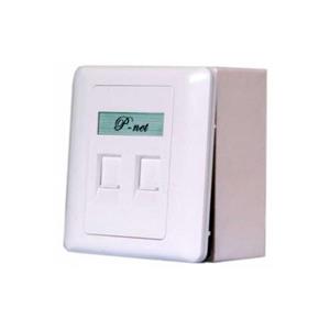 پریز روکار شبکه دو پورت پی نت پلاس کد 2492