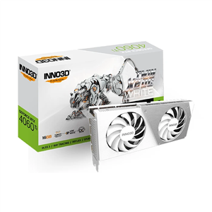 کارت گرافیک اینوتریدی GeForce RTX 4060 TI TWIN X2 WHITE 16GB inno3d GEFORCE Ti White Graphic Card 