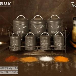 پاسماوری 7 پارچه بی وی کی ماربل دودی نقره ای مدل 815585