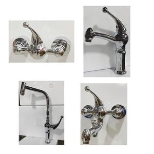 ست کامل 4تیکه شیرآلات رستاک مدل آبنوس کروم