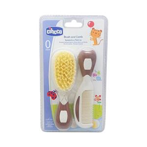 ست برس و شانه نوزاد جغجه ای دو رنگ سیکو Cihcco Brush and Comb