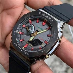 ساعت مچی جی شاک GA2100 های کپی(کیس و دور فلزی)(جیشاک GShock) تنظیم اتوماتیک با پایتخت کشورها ، اتولایت 