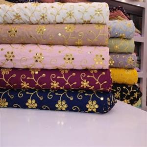 پارچه نخی سوزن دوزی هندی