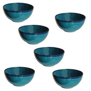 کاسه سفالی مدل آبگوشت خوری طرح سنتی بسته 6 عددی
