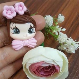 پیکسل خمیری دخترانه صورت پاپیون مگنت نشکن گیفت اکسسوری گیره روسری محرم اربعین