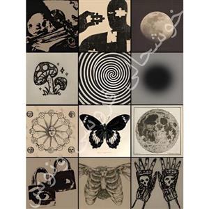 پک استیکر کلاسیک ترند وینتیج  ماه پروانه مناسب بولت ژورنال 