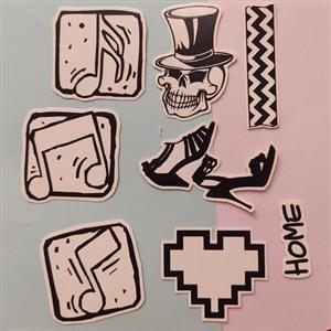 پک استیکر برش خورده نوت موسیقی وینتیج مناسب بولت ژورنال 