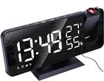 THE WHITE SHOP Clock Radios Projection Alarm Clock and FM Radio Dual AlarmLarge and Clear Readout Digital Clock for Bedroom/White - ارسال 10 الی 15 روز کاری