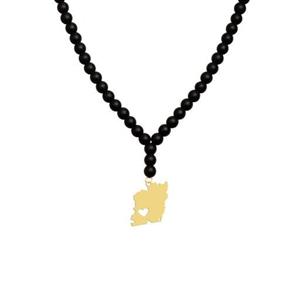 گردنبند هایکا گالری طرح نقشه ایران و قلب کد ha-121