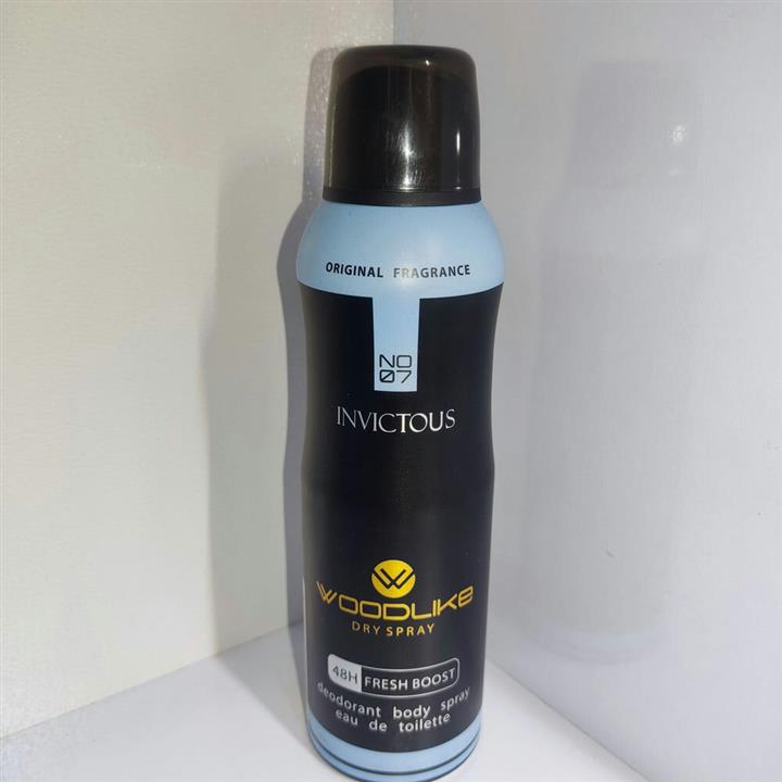 اسپری خوش بو کننده بدن وودلایک مدل Invictos حجم 200 میلی لیتر