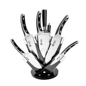 سرویس چاقو آشپزخانه 9 پارچه ام جی اس مدل KS-8010S - مشکی