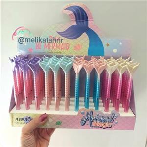 خودکار پیچی طرح پری دریایی پاستل