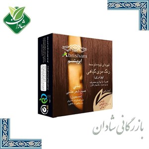 رنگ مو طبیعی ابریشم همراه با لوازم (رنگ قهوه ای تیره)
