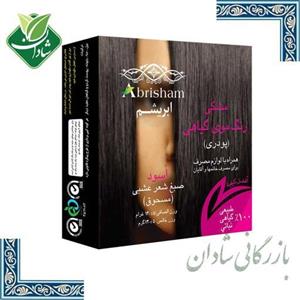 رنگ مو طبیعی ابریشم همراه با لوازم (رنگ مشکی)