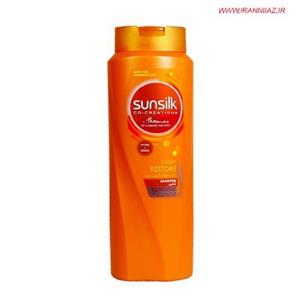 شامپو مناسب موهای آسیب دیده سان سیلک 600 گرمی Sunsilk Calcium and Keratin Restore Shampoo 600 ml