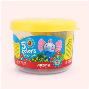خمیر بازی سطلی آریا 5 رنگ تاریخ تولید 22 تیر 1402