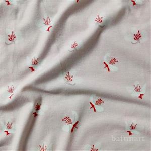 پارچه تریکو یکرو پنبه ترکیبی لاکرا طرح شکوفه