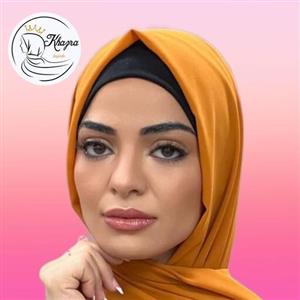 هدبند مشکی ریون نخ کشی مناسب زیر شال و روسری و مقنعه حجاب خضرا