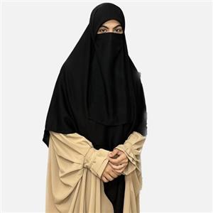 روسری کرپ حریر جت بلک قواره 120