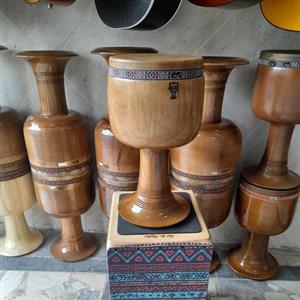تنبک یک تیکه سقا دولتی با کاور  سایز 21 الی 23