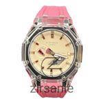 ساعت مچی دخترانه کاسیو جی شاک کاستوم Casio G-Shock Custom 2100 Silver Pink