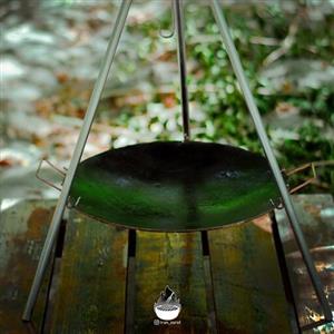 ساج متوسط چدنی اصل سایز 44  مناسب برای پخت نان در  منزل، پخت نان در تفریحات بیرون شهر