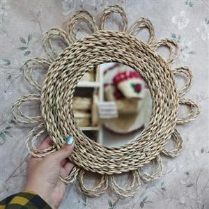 آینه حصیری  حاشیه دار 15 قطرکل 30 (پسکرایه)