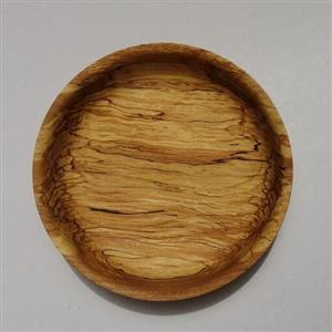 پیاله ی طرحدار  چوب باخته ی راش، با پوشش روغن گیاهی، یک دست شش تایی