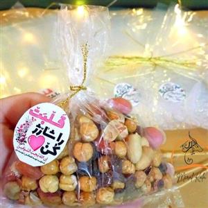 کیسه نایلونی بزرگ شفاف برای گیفت هدیه نذری و... با بند به رنگ دلخواه و متن به دلخواه مشتری