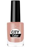 لاک ناخن سیتی کالر City color رنگ کرمی تیره شماره 19 گلدن رز Golden Rose