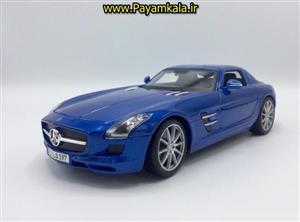 ماکت مرسدس بنز مایستو بزرگ (1:18) (MERCEDES-BENZ SLS AMG BY MAISTO) آبی تیره